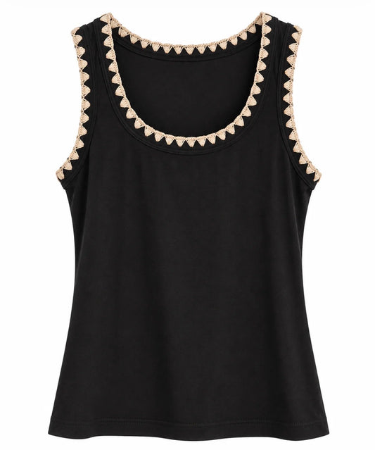 TANK TOP BORDADO NEGRO