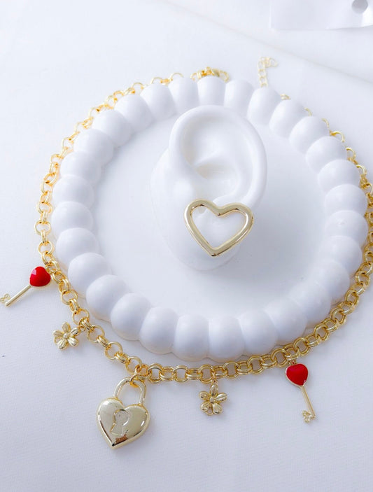 CADENA CANDADO CORAZON