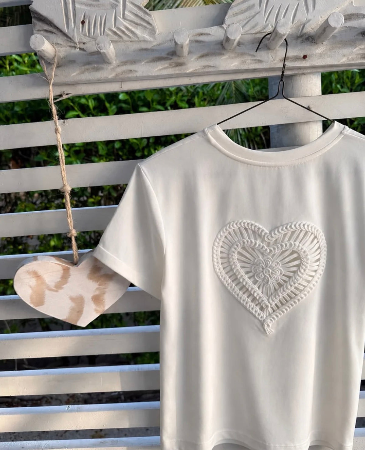 BLUSA T-SHIRT HILOS DEL CORAZON MARFIL