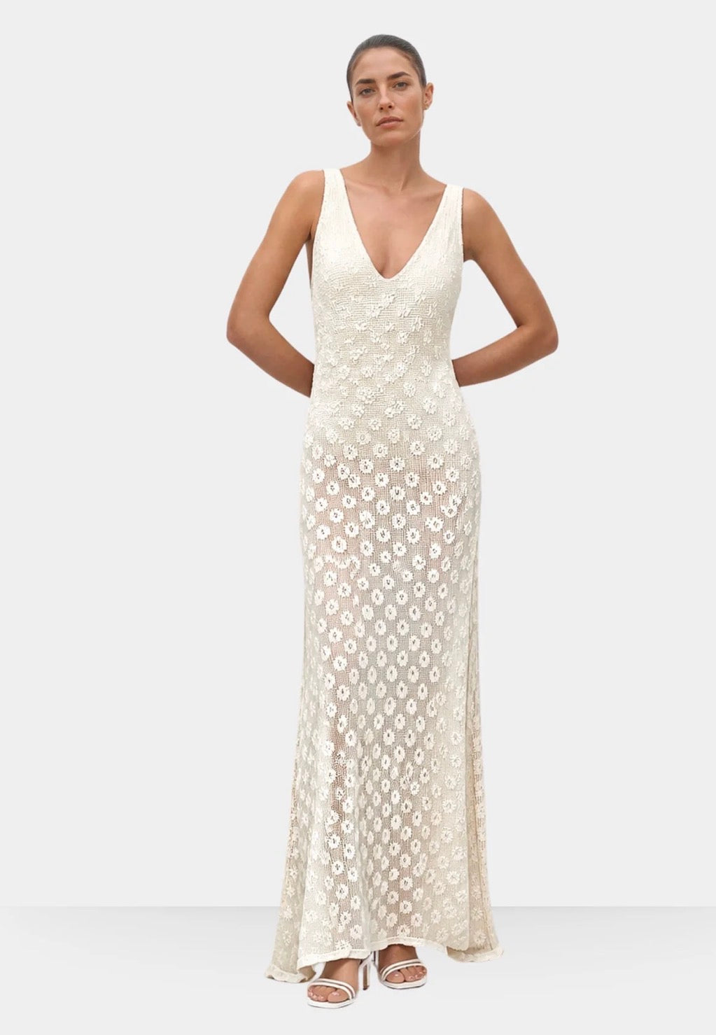 VESTIDO LARGO EMAR BLANCO