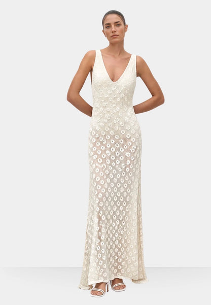 VESTIDO LARGO EMAR BLANCO