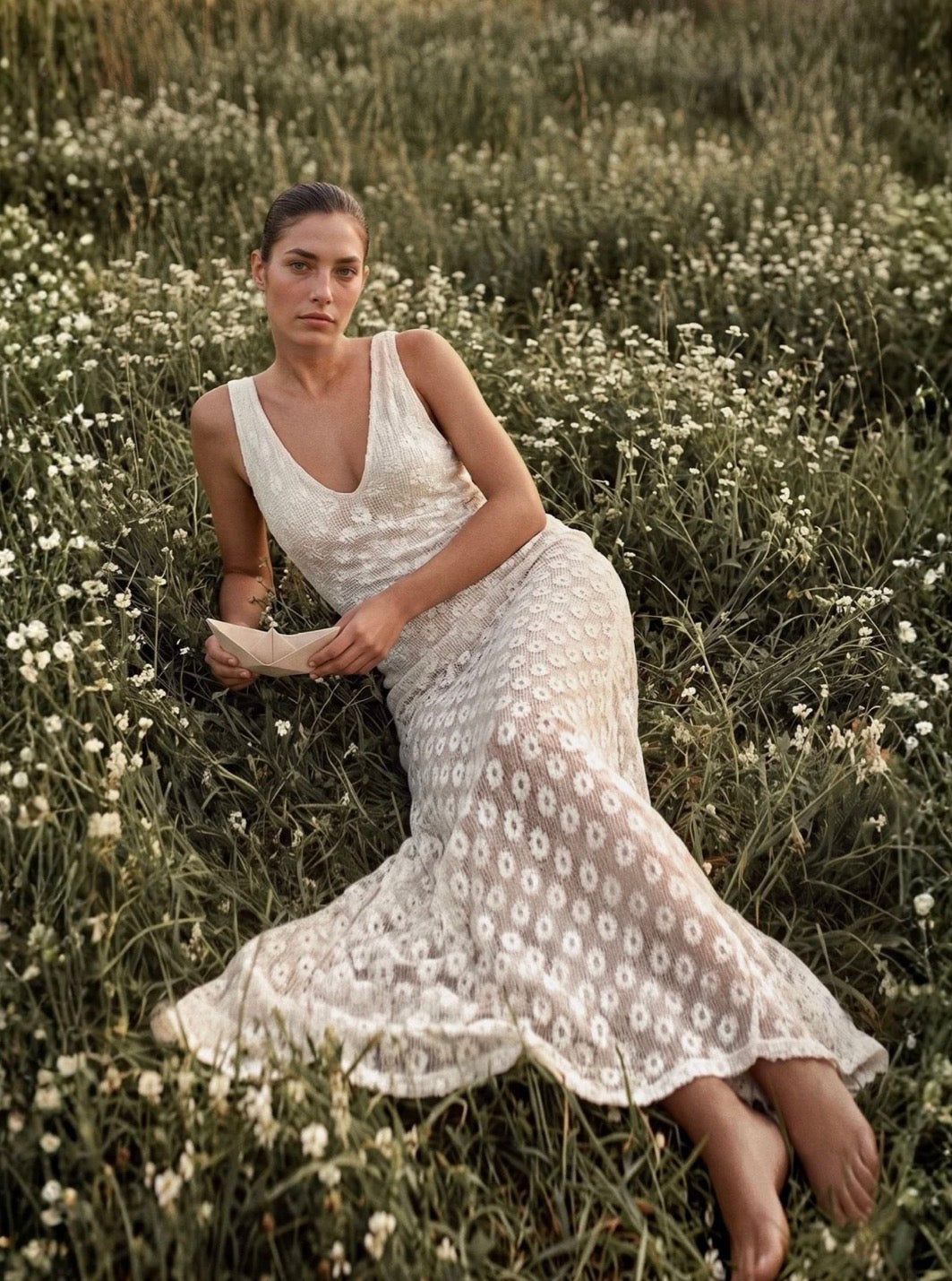 VESTIDO LARGO EMAR BLANCO