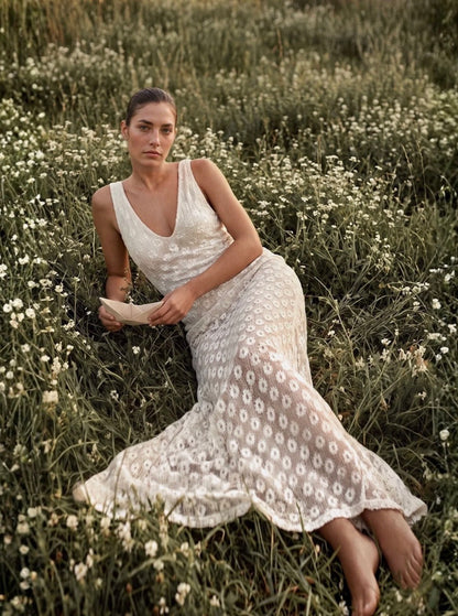 VESTIDO LARGO EMAR BLANCO