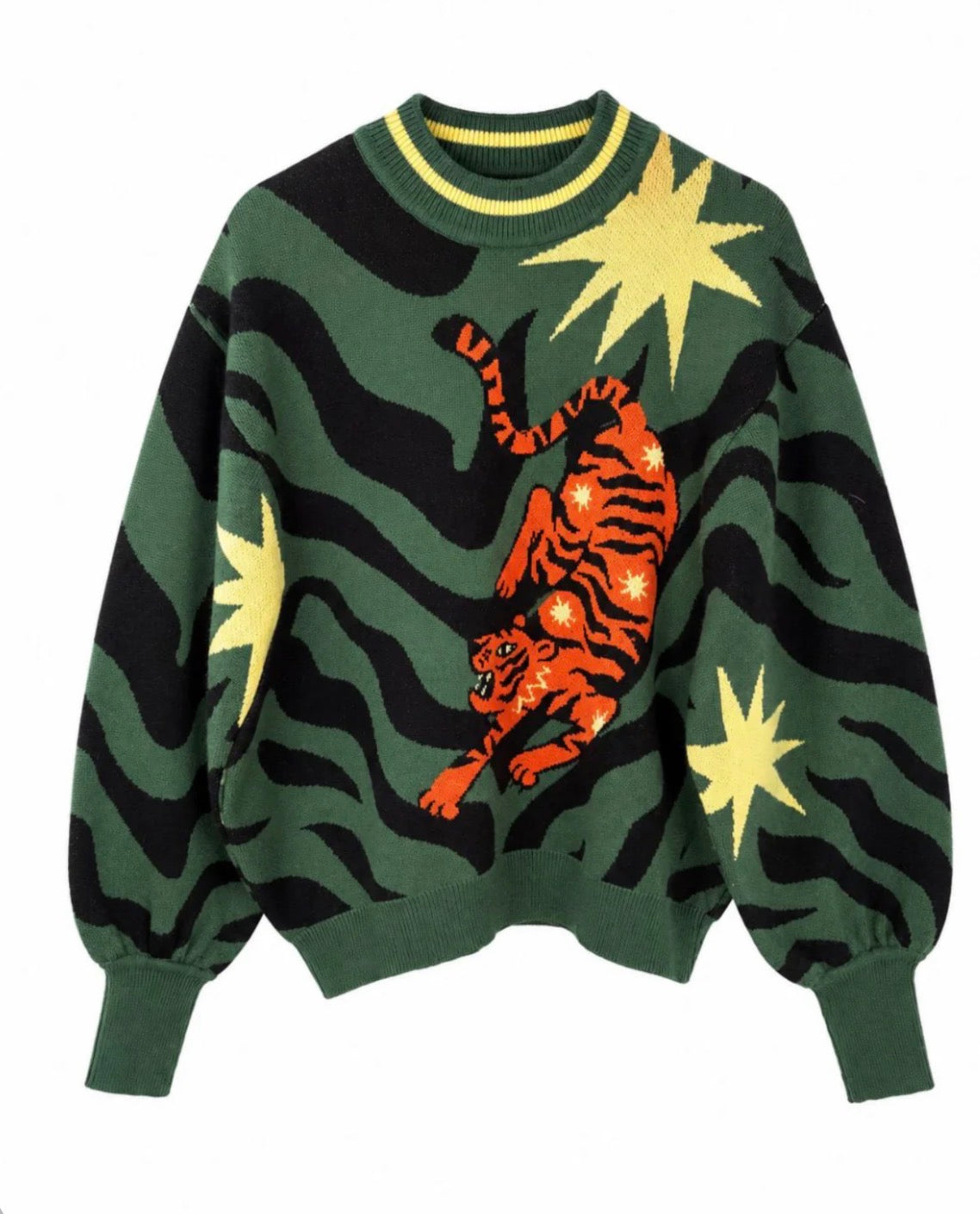 SACO VERDE TIGRE