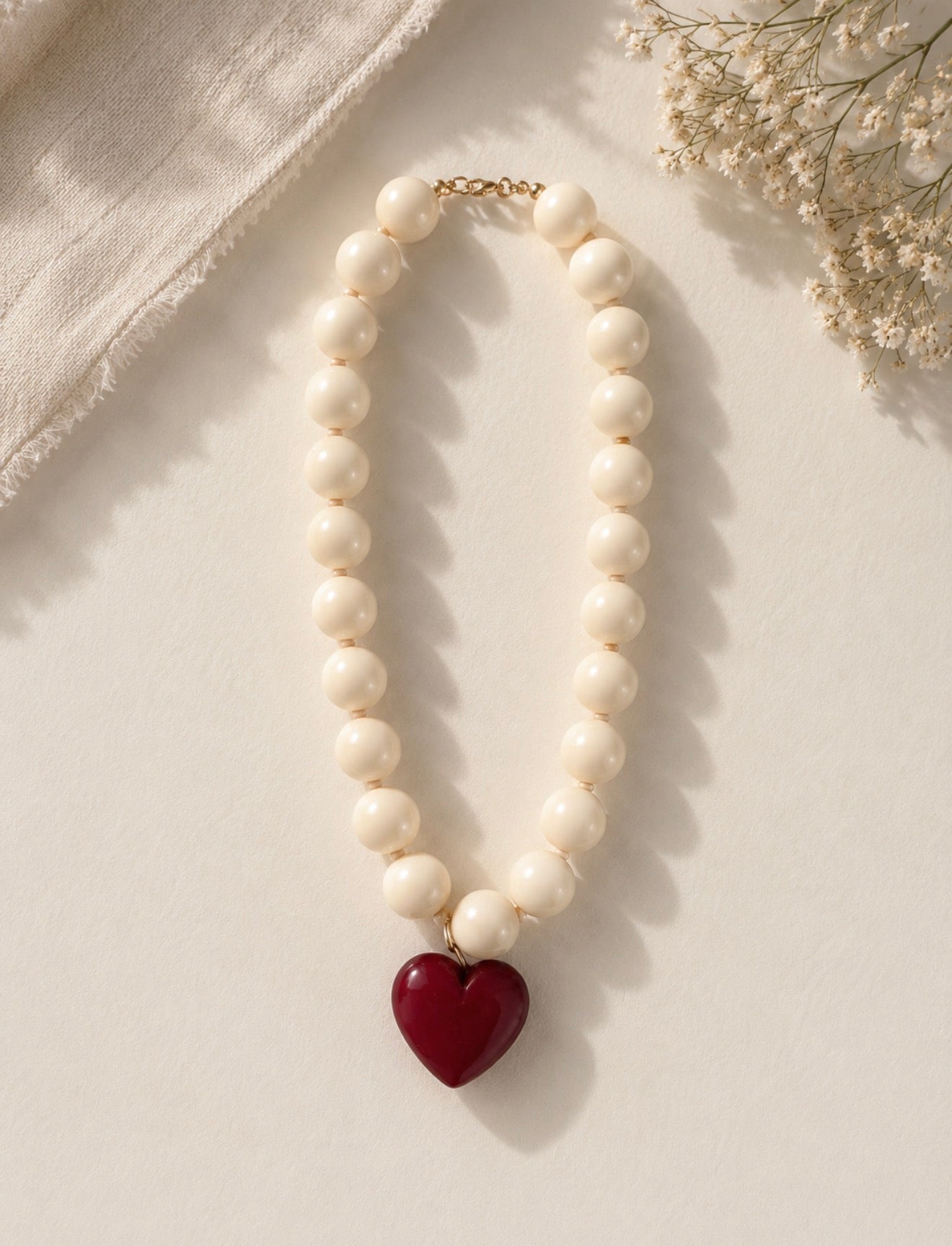 COLLAR BUTTER CORAZON ROJO