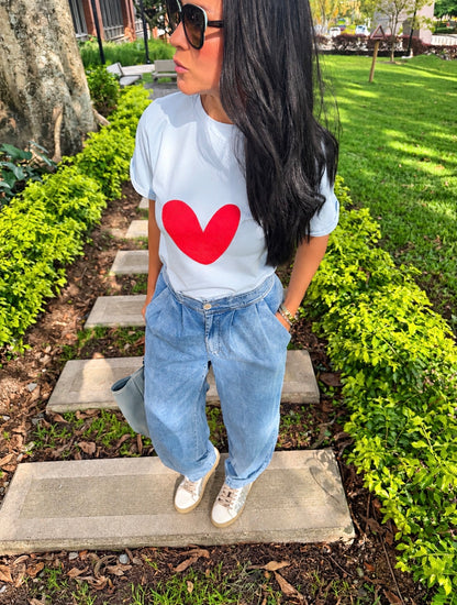 CAMISETA CREE EN TI CORAZON GAMUZA