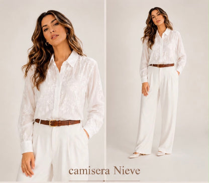 CAMISA NIEVE OJALILLO
