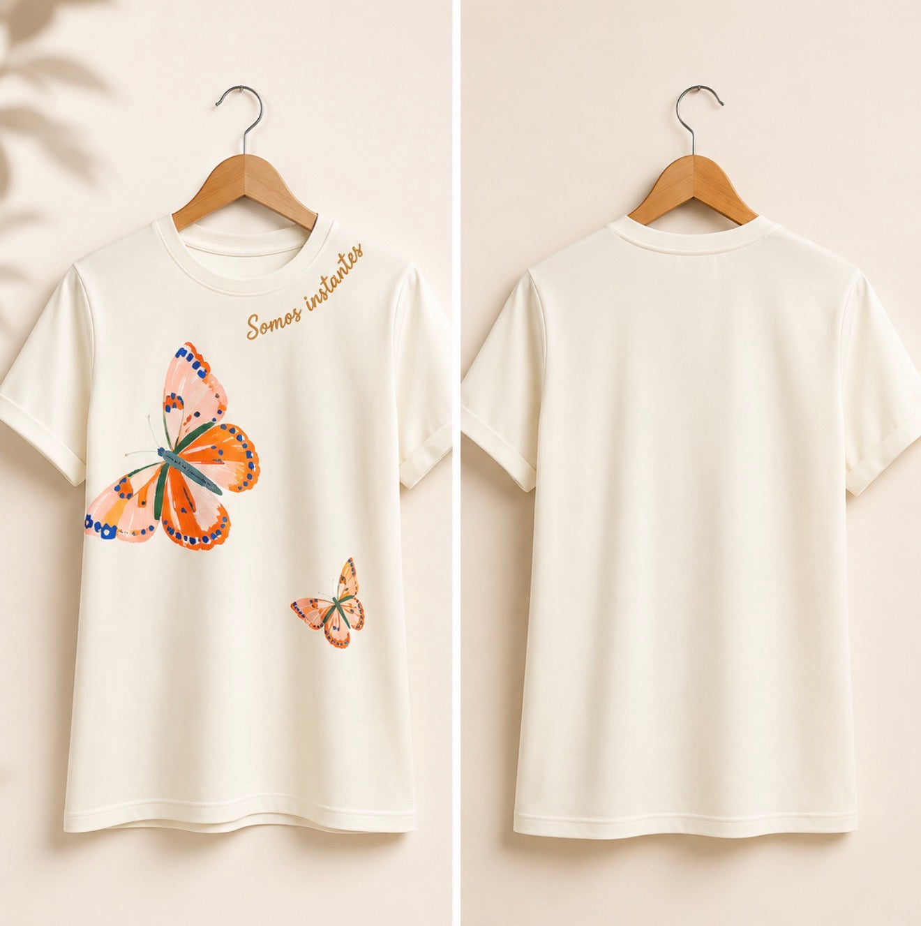 CAMISETA SOMOS INSTANTES MARFIL