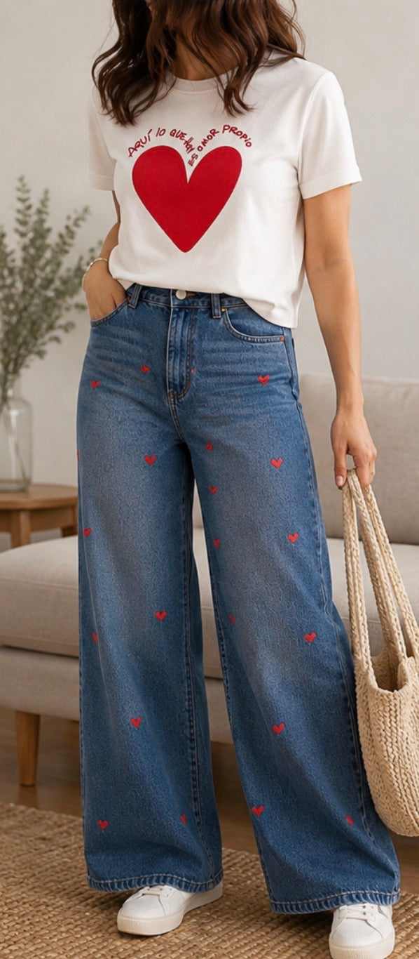 BLUE JEAN CORAZONES