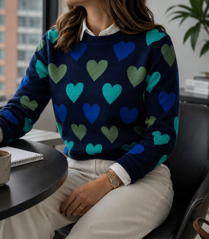 SACO CORAZONES AZULES