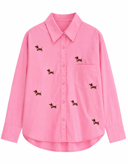 CAMISA OVERSIZE PERRITO SALCHICHA