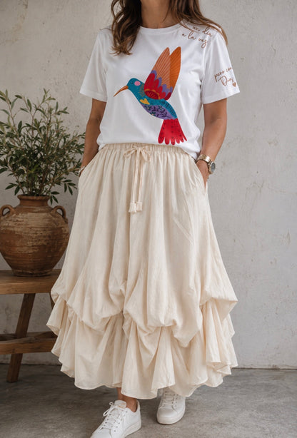 FALDA TAHILANDIA MARFIL