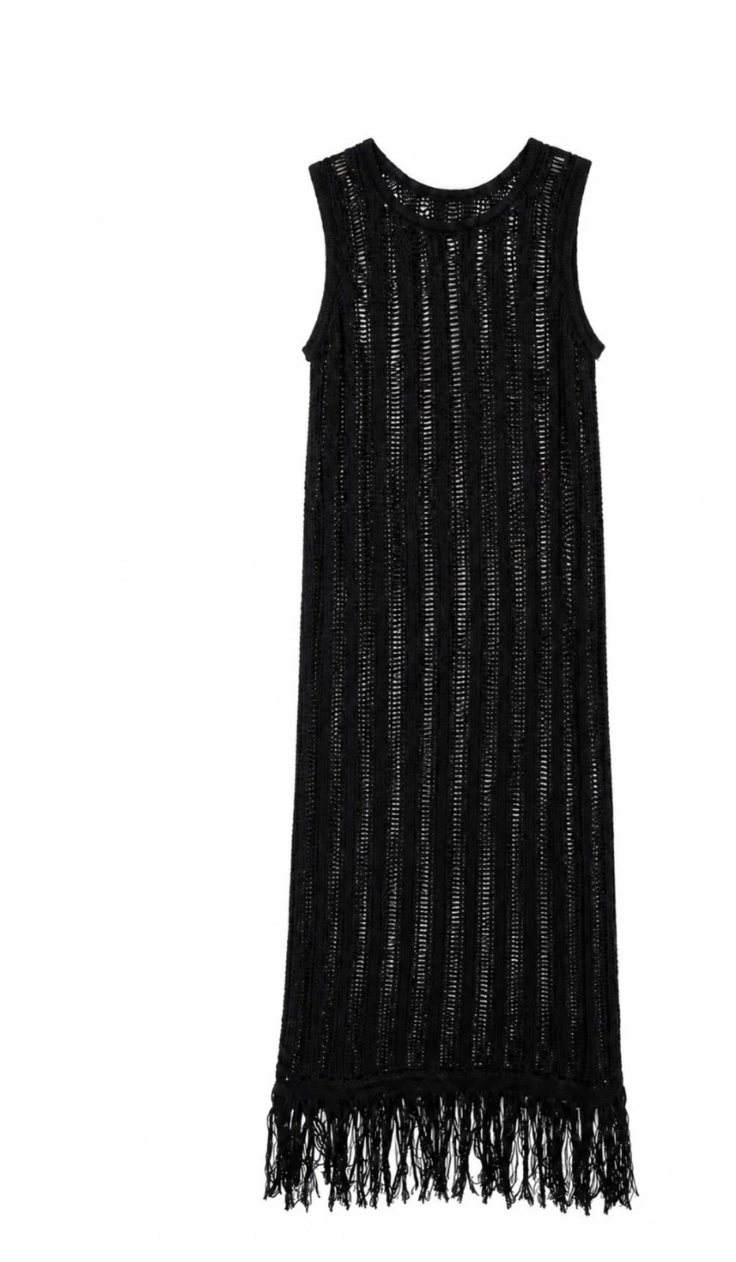 VESTIDO NEGRO HILOS