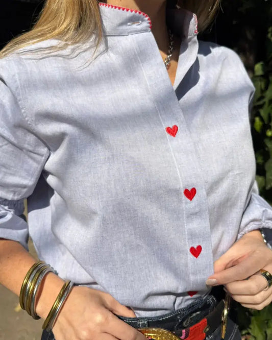 CAMISA CHAMBRAY AZUL HEARTS