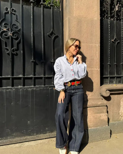 CAMISA CHAMBRAY AZUL HEARTS