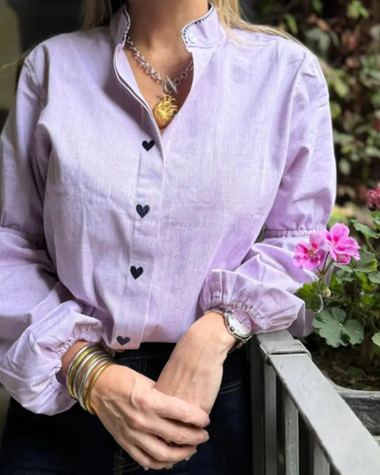 CAMISA VINO CHAMBRAY HEARTS