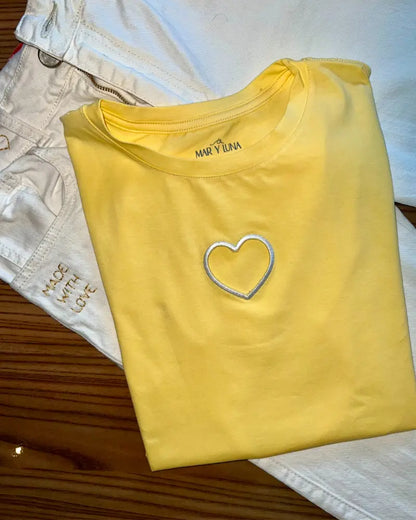 CAMISETA LOVE AMARILLO