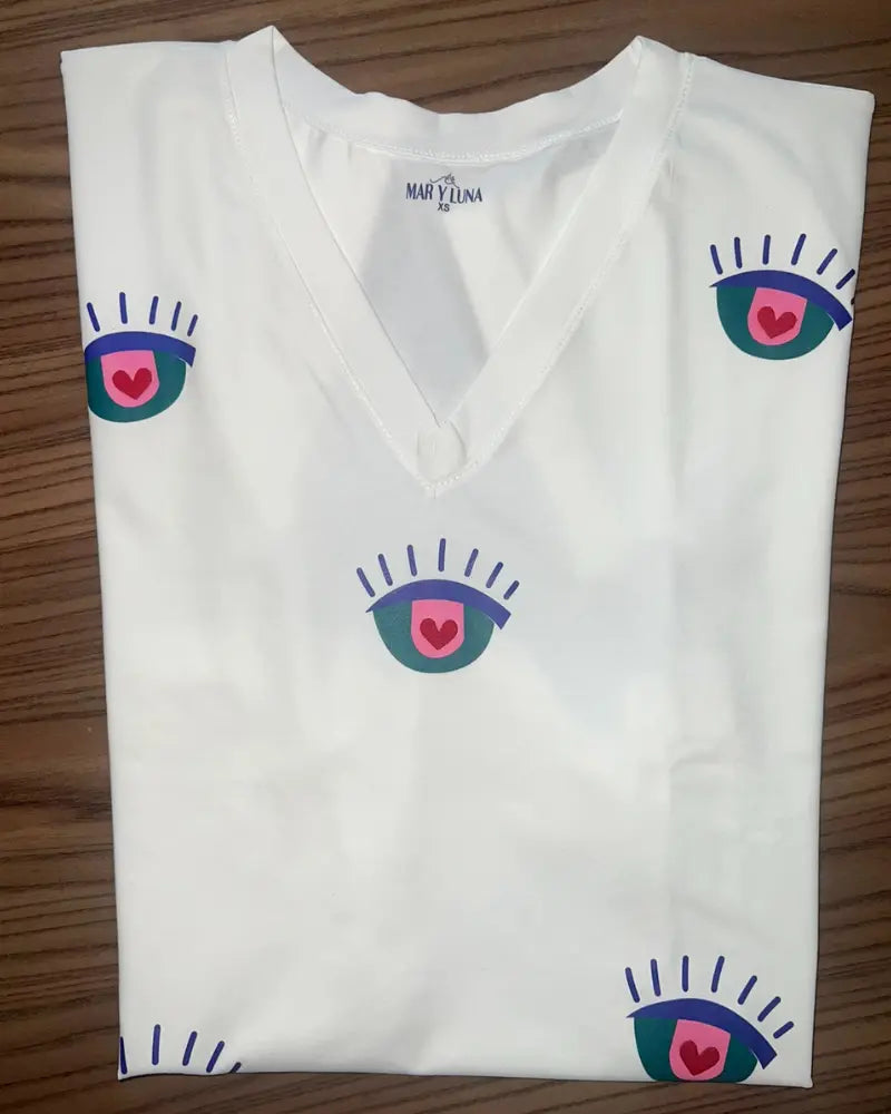 CAMISETA, ME VEO Y BRILLO CUELLO EN V