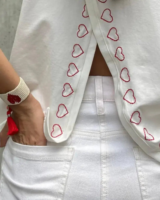 TANK TOP CRUZADO CORAZON ROJO