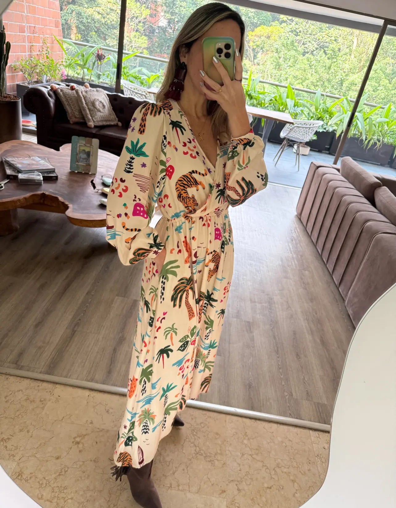 VESTIDO TIGRES BAHAMAS MIDI