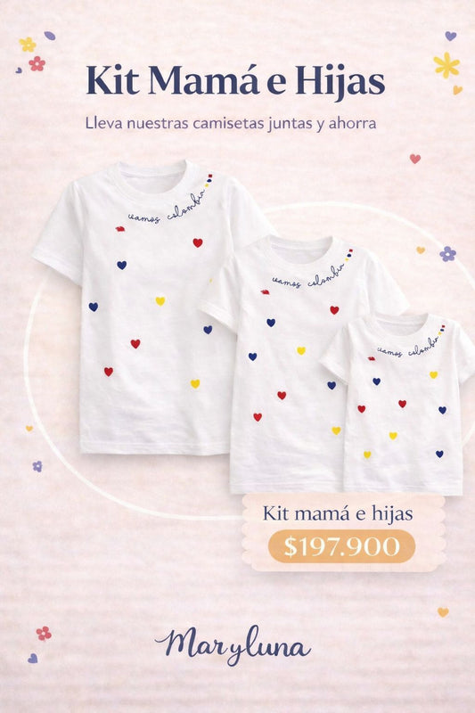 Kit Mamá e Hija 1x2 ¡Vamos Colombia!