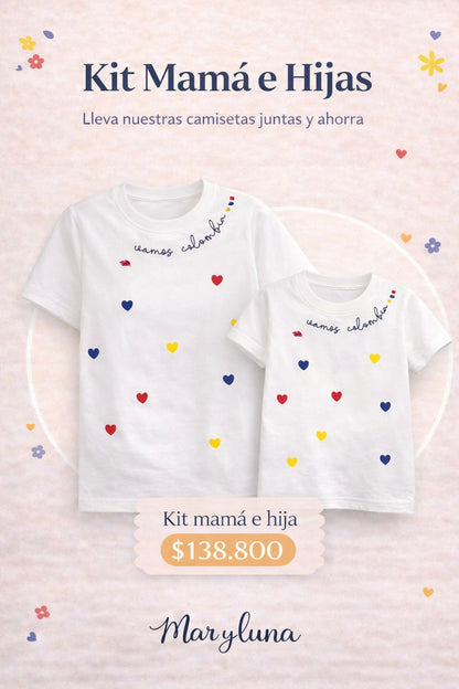Kit Mamá e Hija 1x1 ¡Vamos Colombia!