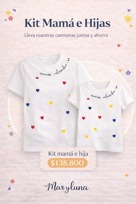 Kit Mamá e Hija 1x1 ¡Vamos Colombia!