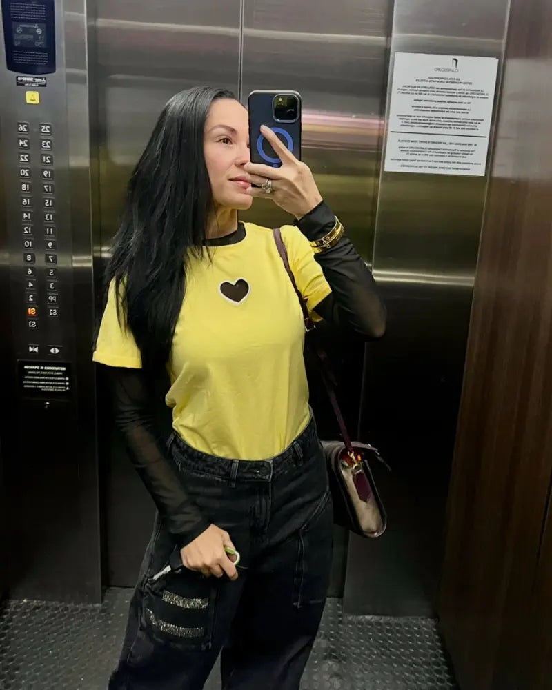 CAMISETA LOVE AMARILLO