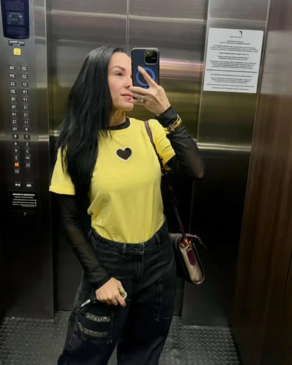 CAMISETA LOVE AMARILLO