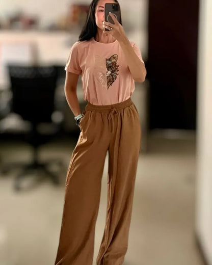 CAMISETA GATO METALIZADO