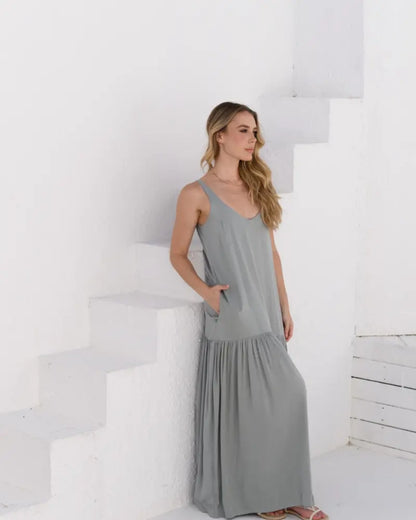 VESTIDO MARCIA PLANE SALVIA