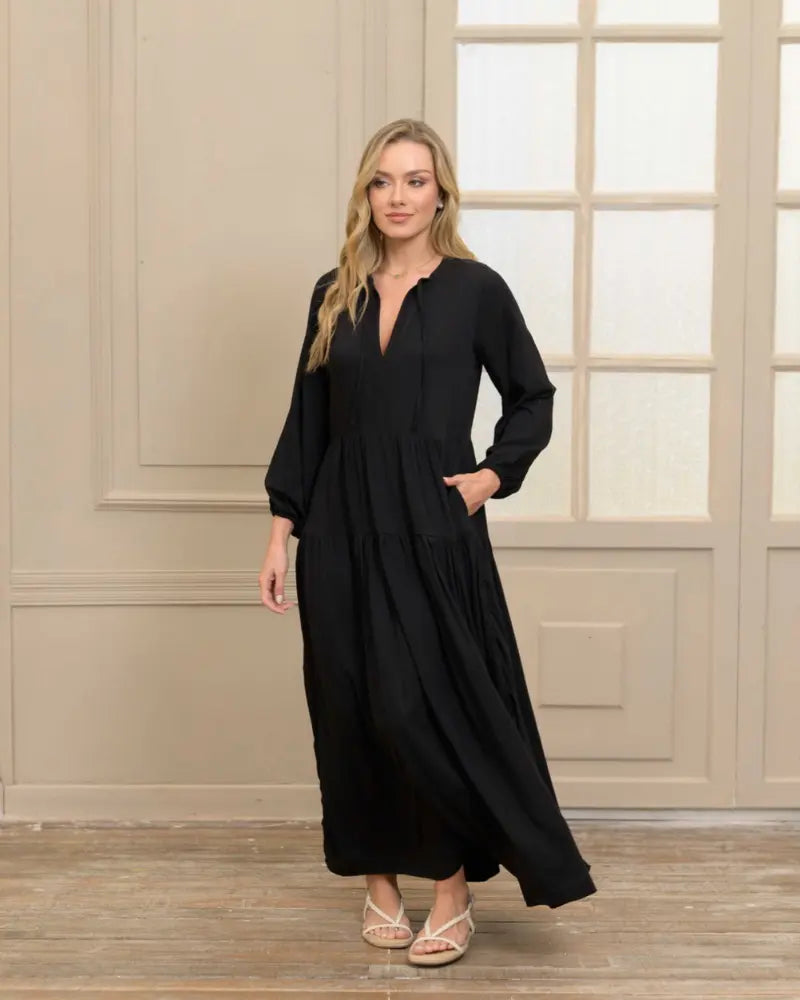 VESTIDO ELOISA PLANE BLACK