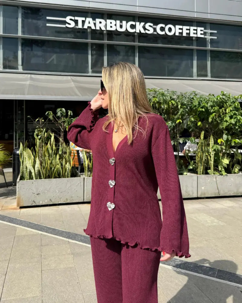 PANTALON ESSENTIAL BURGUNDY