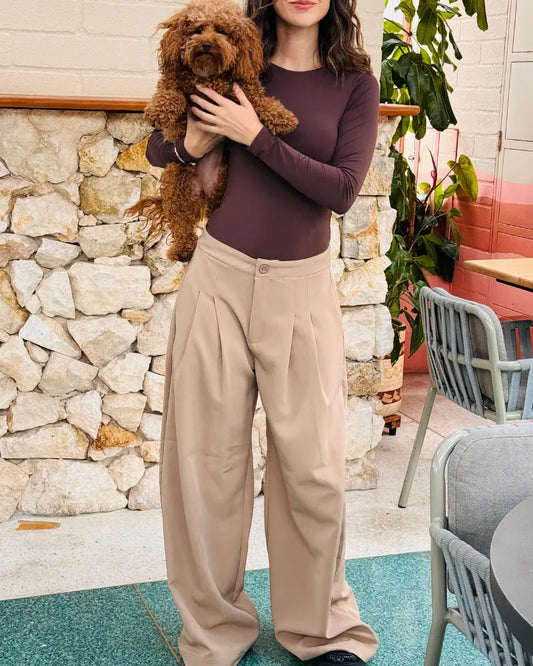 PANTALON NOCHE DE VIENA CARAMELO